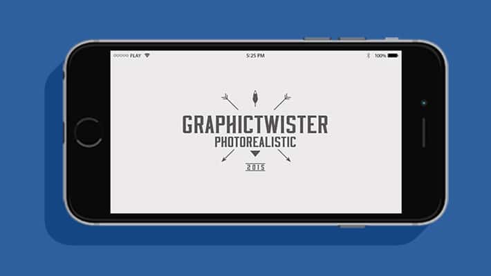 iPhone 6 Landscape Flat Mockup