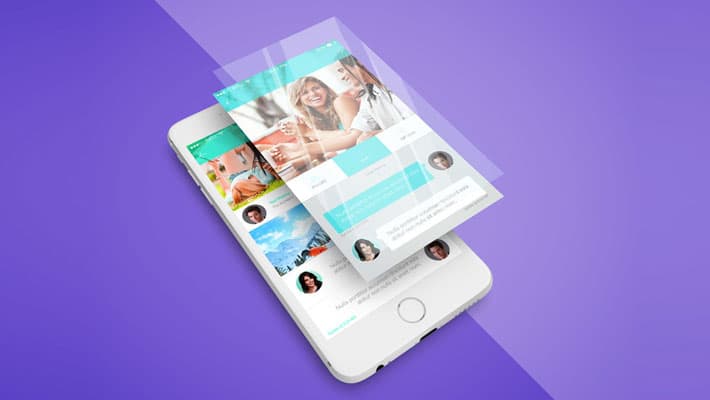 iPhone App Screen PSD Mockup