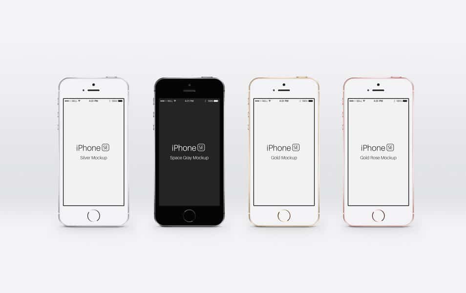 iPhone SE PSD Mockup