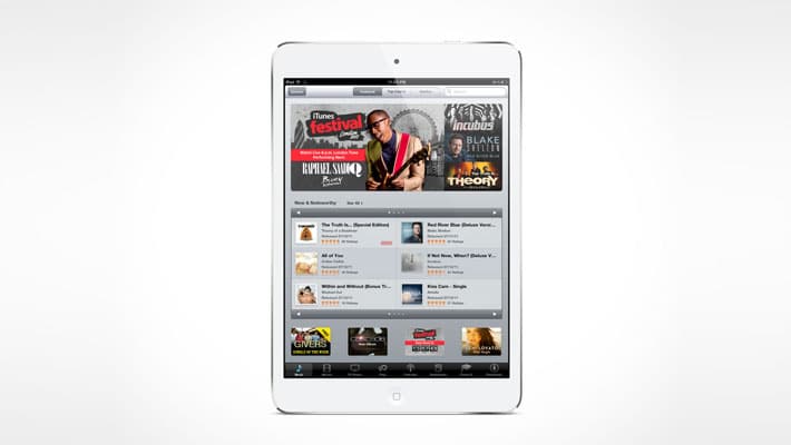 New White iPad Mini Mockup