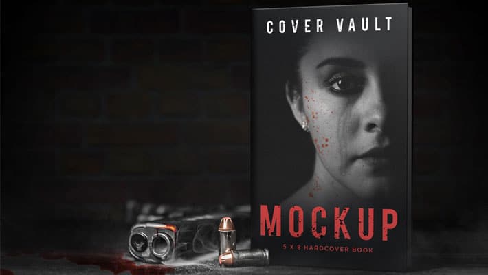 5 x 8 Gun Crime Mystery Book Mockup