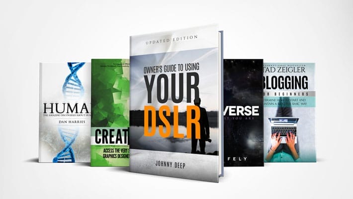 6 x 9 Hardcover Book Series Presentation Mockup