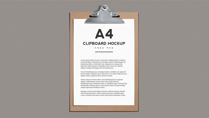A4 Clipboard Mockup