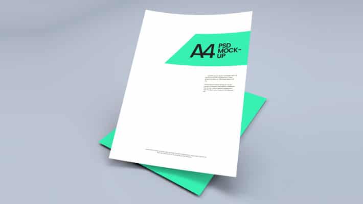 A4 Paper Sheet Mockup