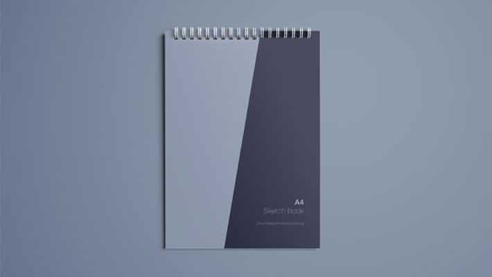 A4 Sketch Book Mockup