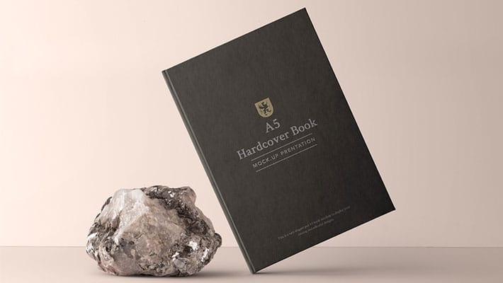 A5 PSD Book Mockup Hardcover