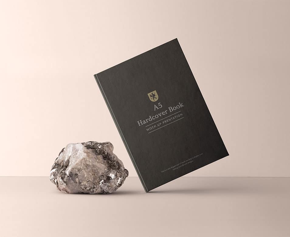 A5 PSD Book Mockup Hardcover