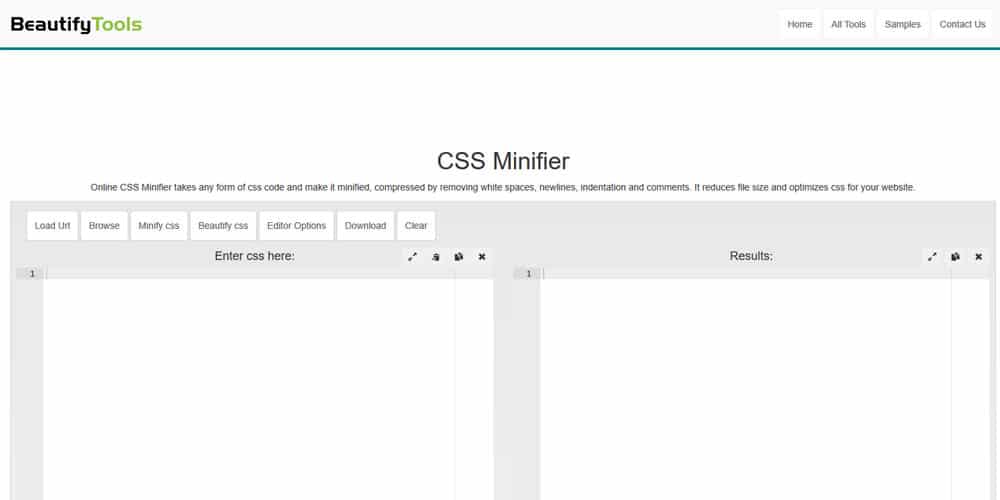 20+ Most Amazing CSS Minifier Tools 13 Beautifytools CSS Minifier