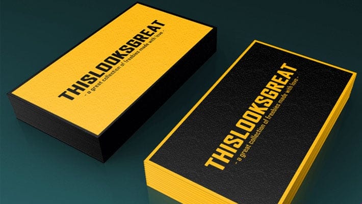 Business Card Stacks Mockup