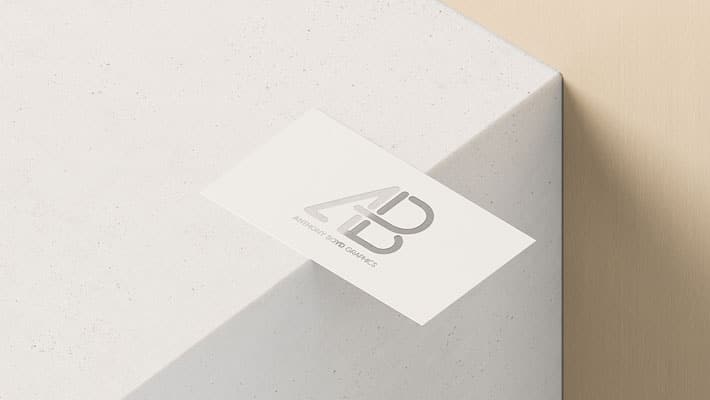 Business Card With Cutout Mockup