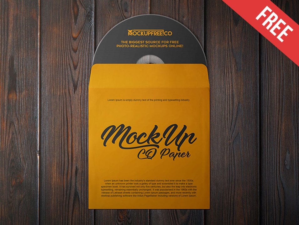 CD Paper Free PSD Mockups