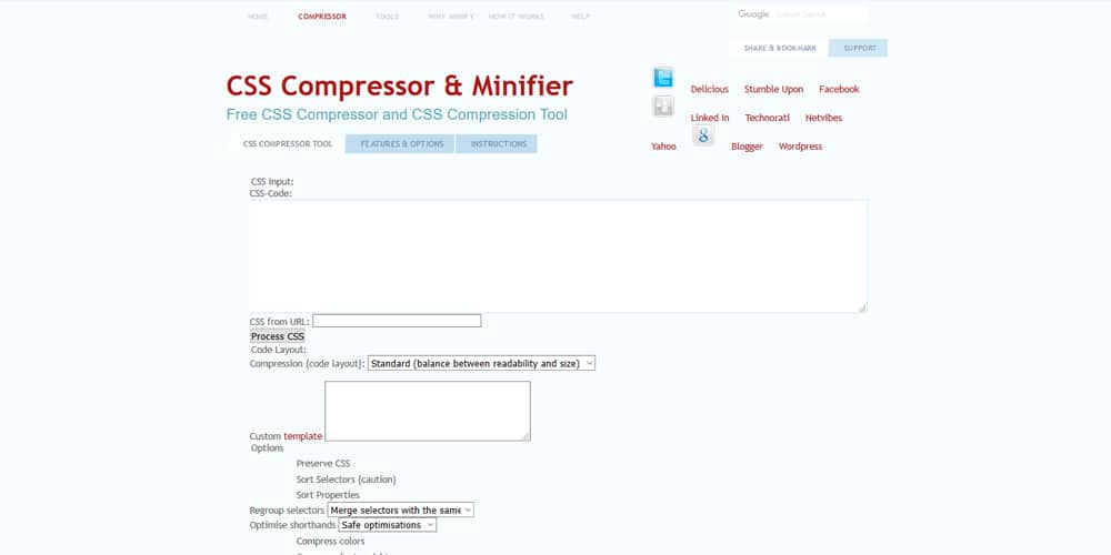 CSS Compressor and Minifier