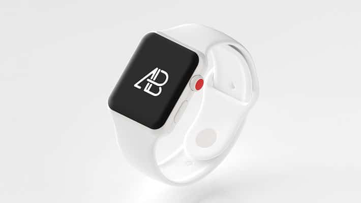 Ceramic Apple Watch Series 3 Mockup