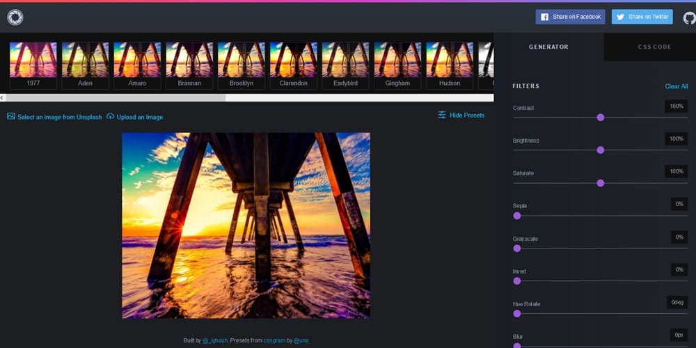 CSS Filter Generators & Libraries 5 Cssfilters