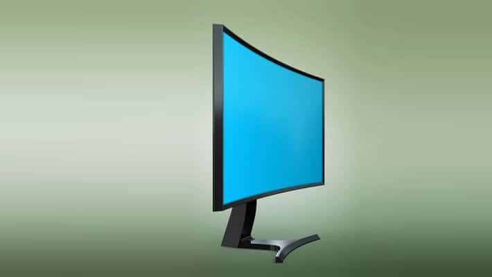 Curved Monitor Mockup