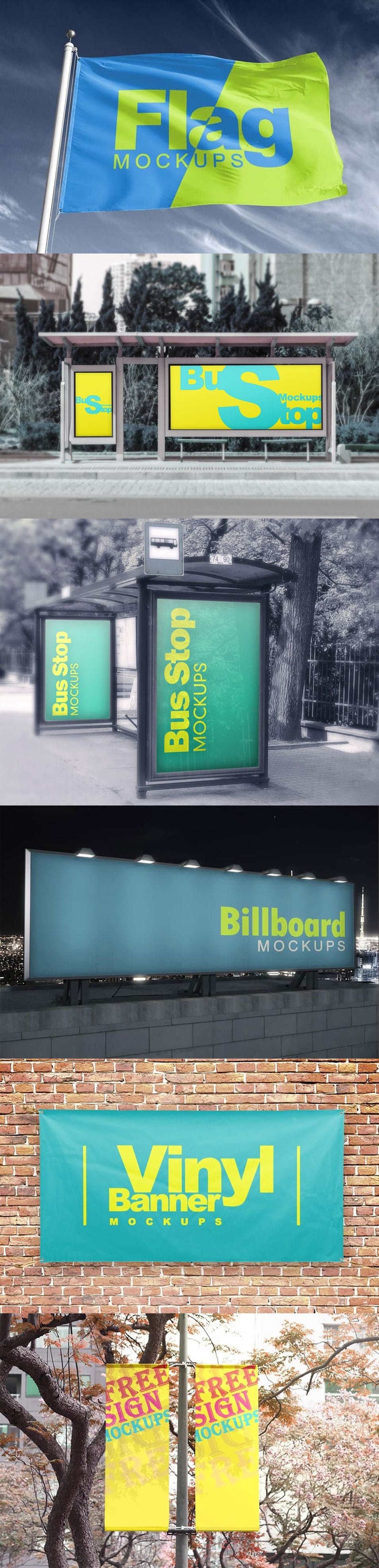 Display Sign and Billboard Mockups