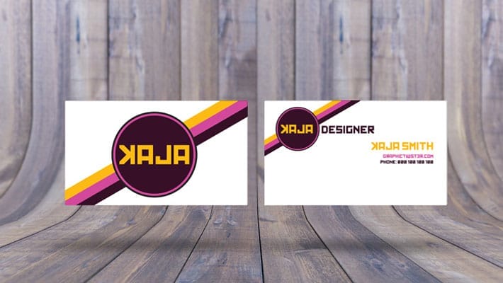 Double Business Card Mockup