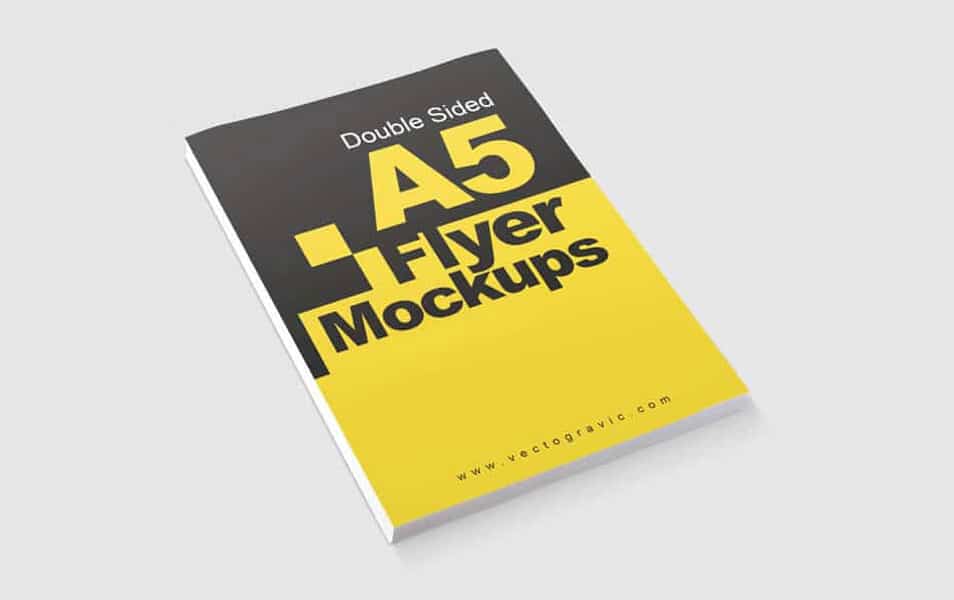 Double Sided A5 Flyer Mockups