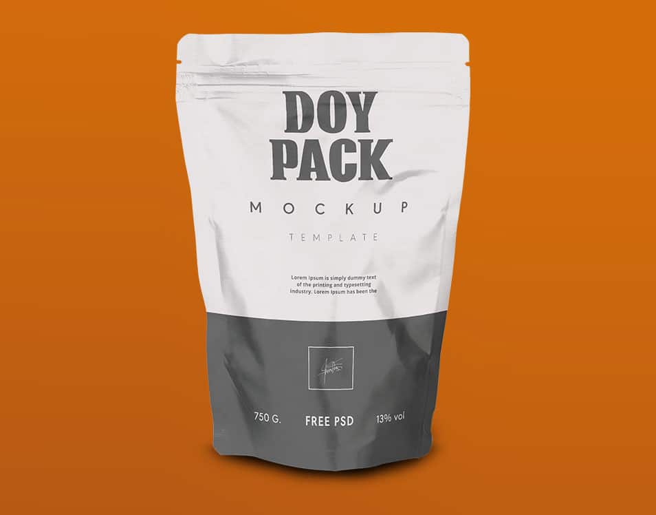 Doy Pack Packaging Mock Up PSD Template