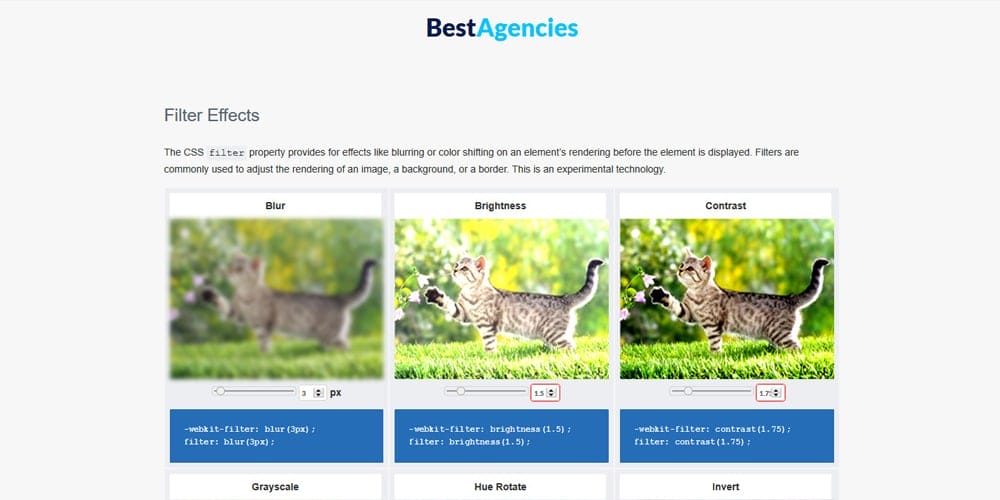 CSS Filter Generators & Libraries 7 CSS Filter Generators
