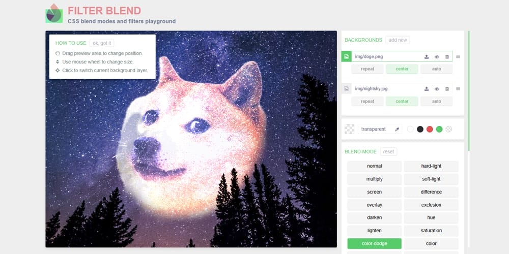 CSS Filter Generators & Libraries 8 Filter Blend