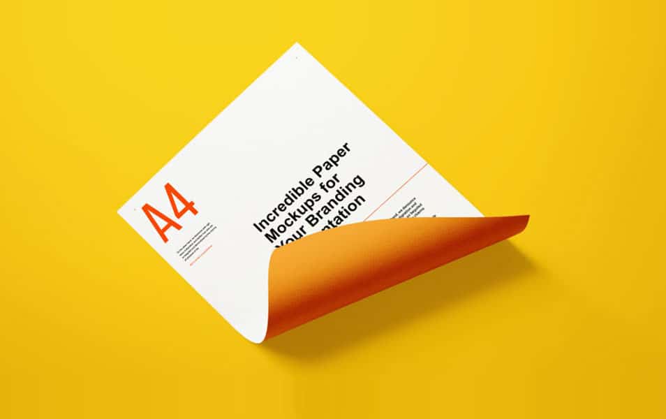 Free A4 Paper Branding Mockup
