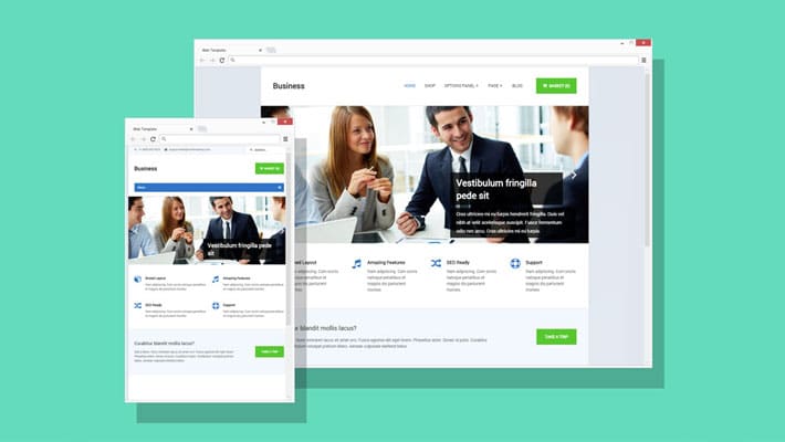 Free Browser / Website Design Template Mock up PSD