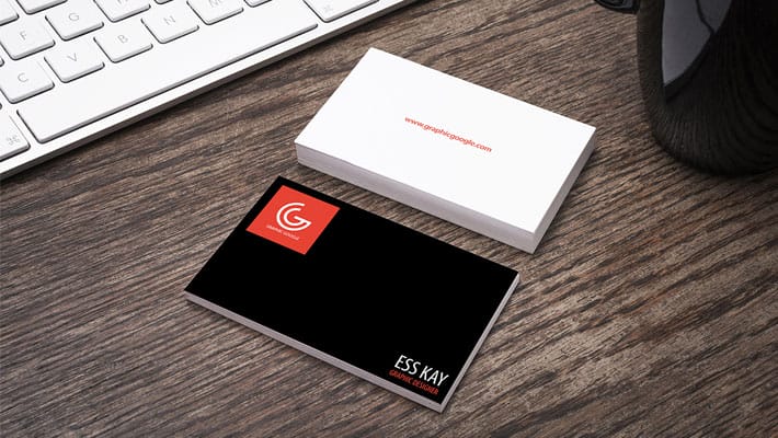 Free Designer Business Card Mockup
