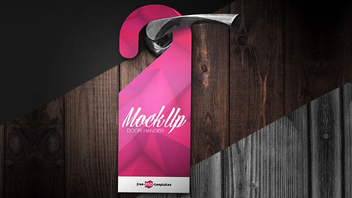 Free Door Hanger Mock-up in PSD