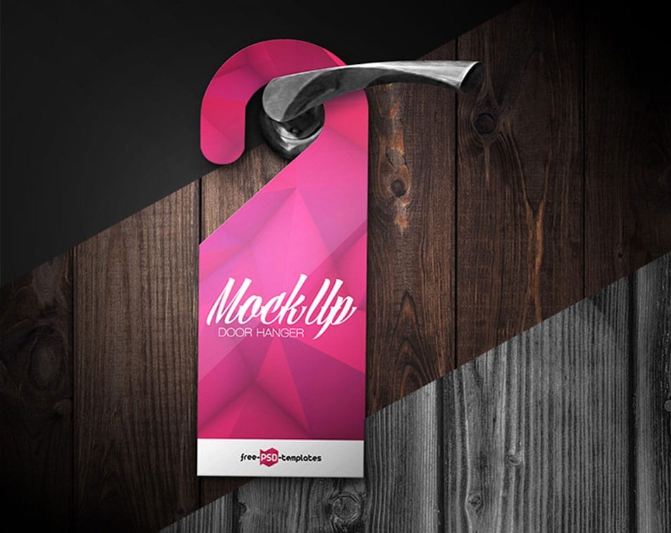 Free Door Hanger Mock-up in PSD