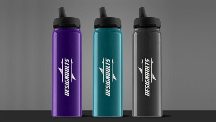 Free Eco Friendly Water Bottle Mock-up PSD
