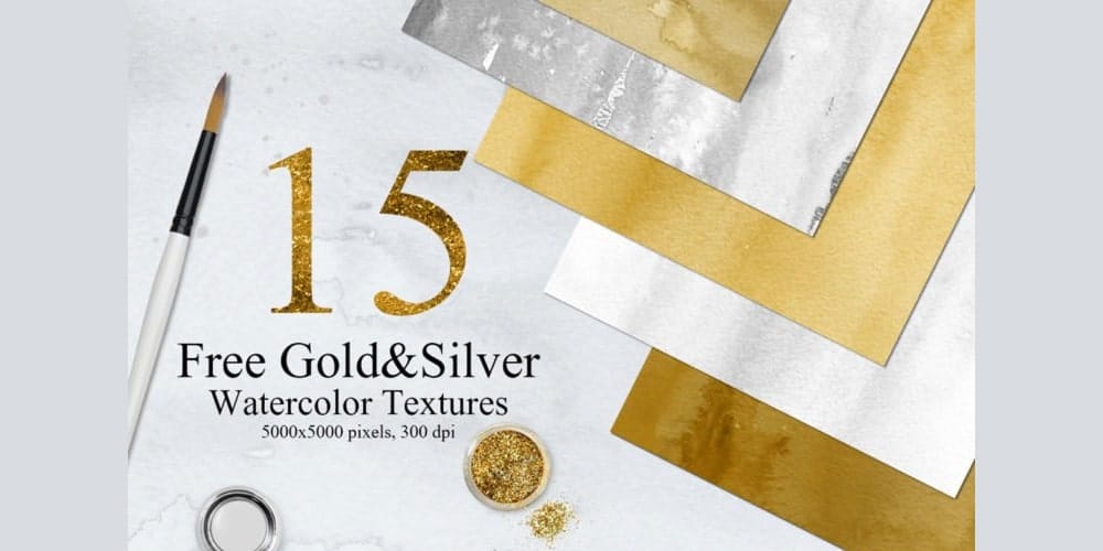 Free-Gold-And-Silver-Colors-Watercolor-Textures