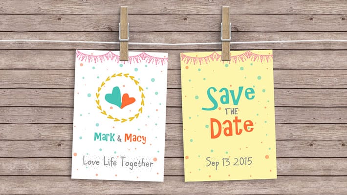 Free Hanging Cards Mockup PSD