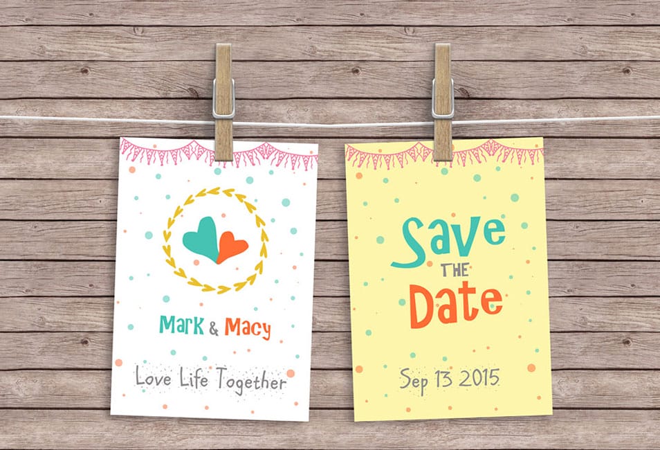 Free Hanging Cards Mockup PSD