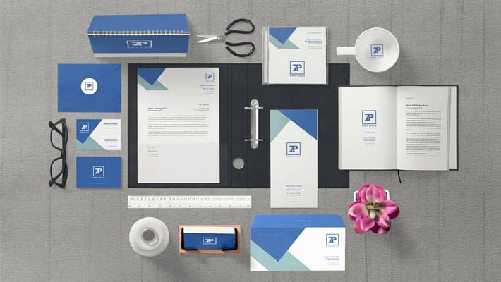Free Impressive Corporate Identity Mockup scene