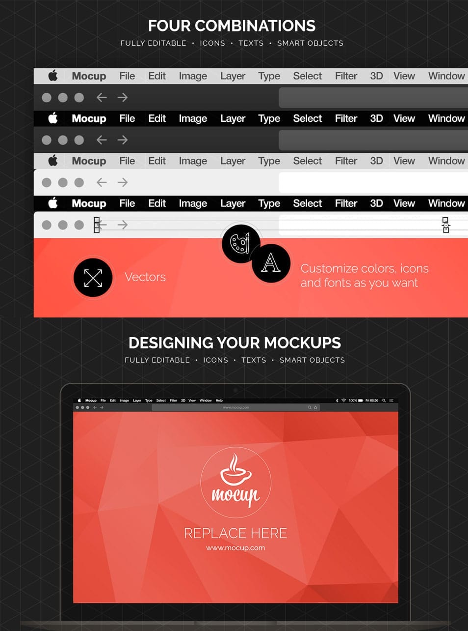 Free Menu Bar & Browser Mockup
