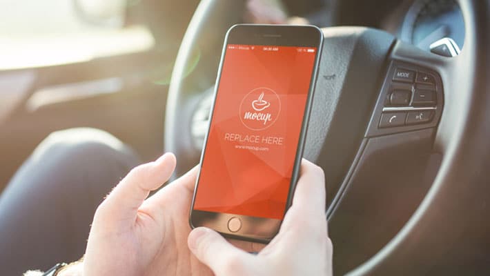 Free Mockup Driver iPhone 7 Plus