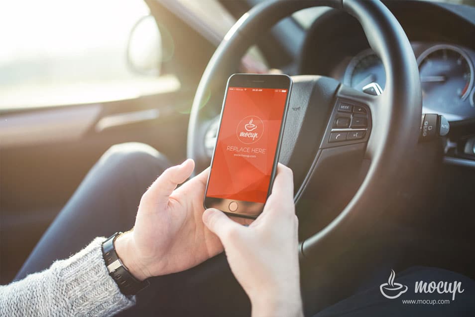 Free Mockup Driver iPhone 7 Plus