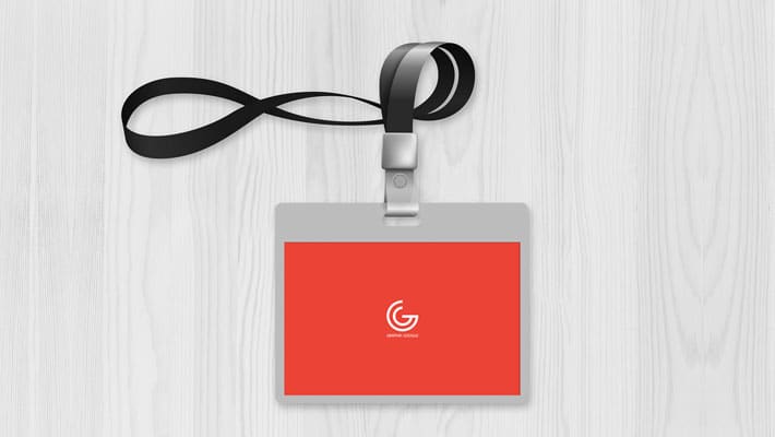 Free Office ID Card Mockup