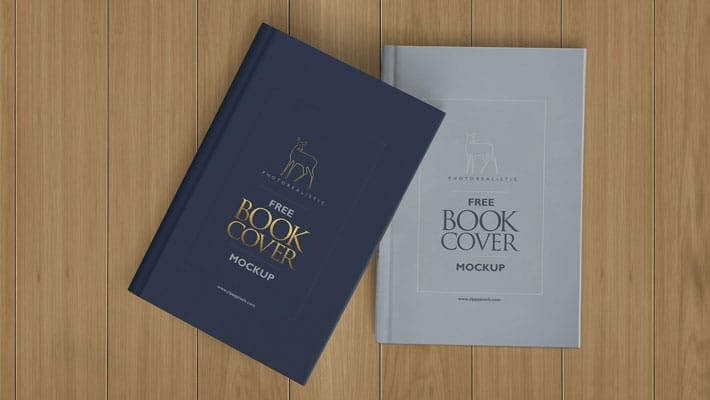 Free Photorealistic Hardcover Book Mockup