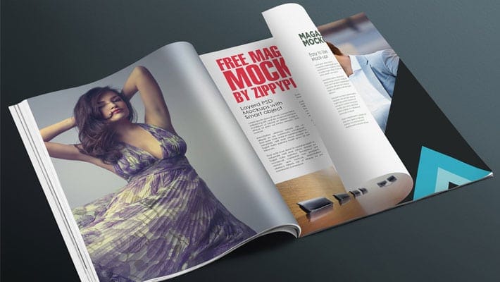 Free Photorealistic Magazine Page Mockup