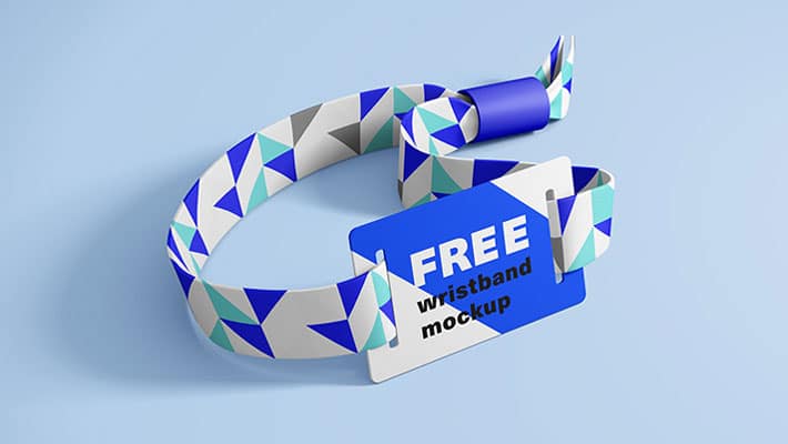Free RFID Wristband Mockup