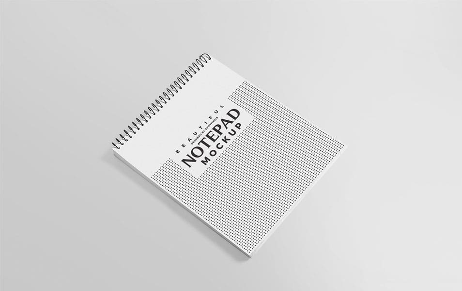 Free Ringed Notepad Mockup