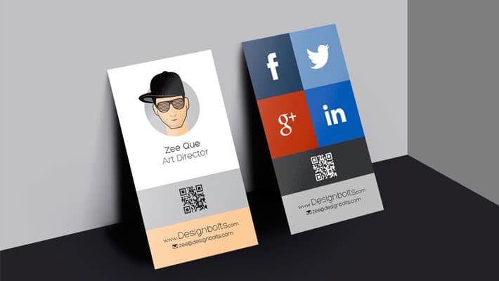 Free Vertical Business Card Design Template