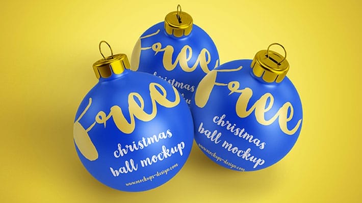 Free Christmas Ball Mockups
