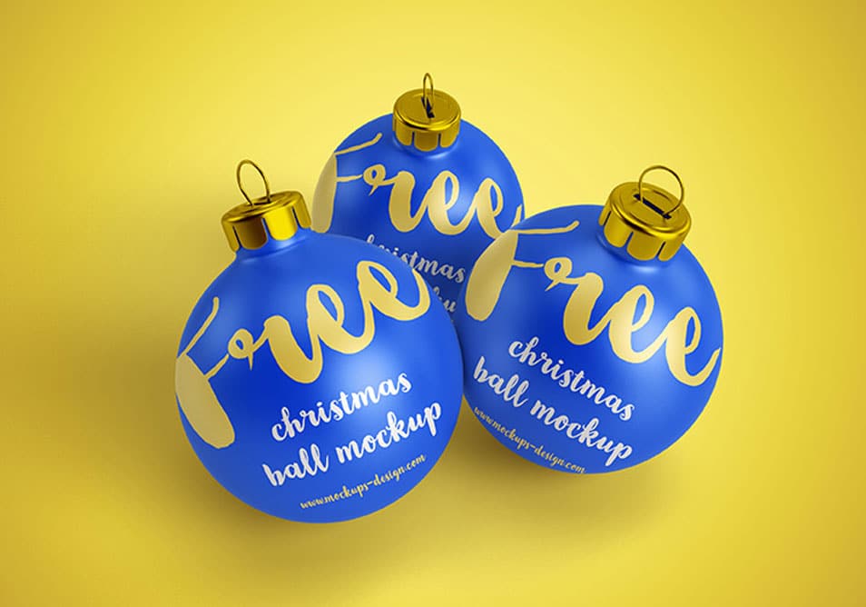 Free Christmas Ball Mockups