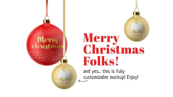 Free Christmas Card Mockup