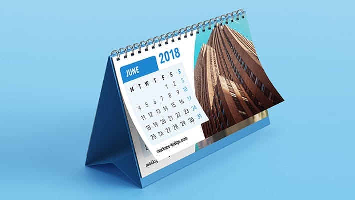 Free Desk Calendar Mockup