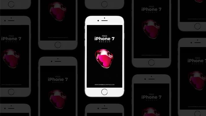 Free iPhone 7 Mockup PSD For Presentation