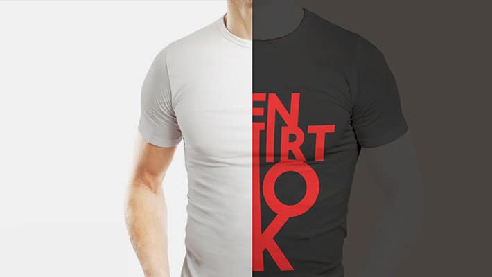 Free Rounded Collar T-Shirt Mockup PSD